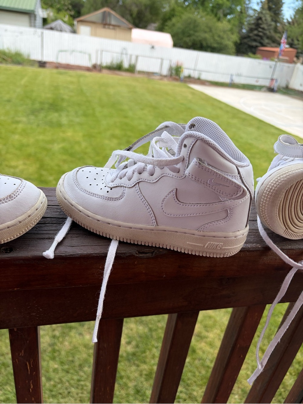 Nike Air Force White High-Top Kids Sneakers